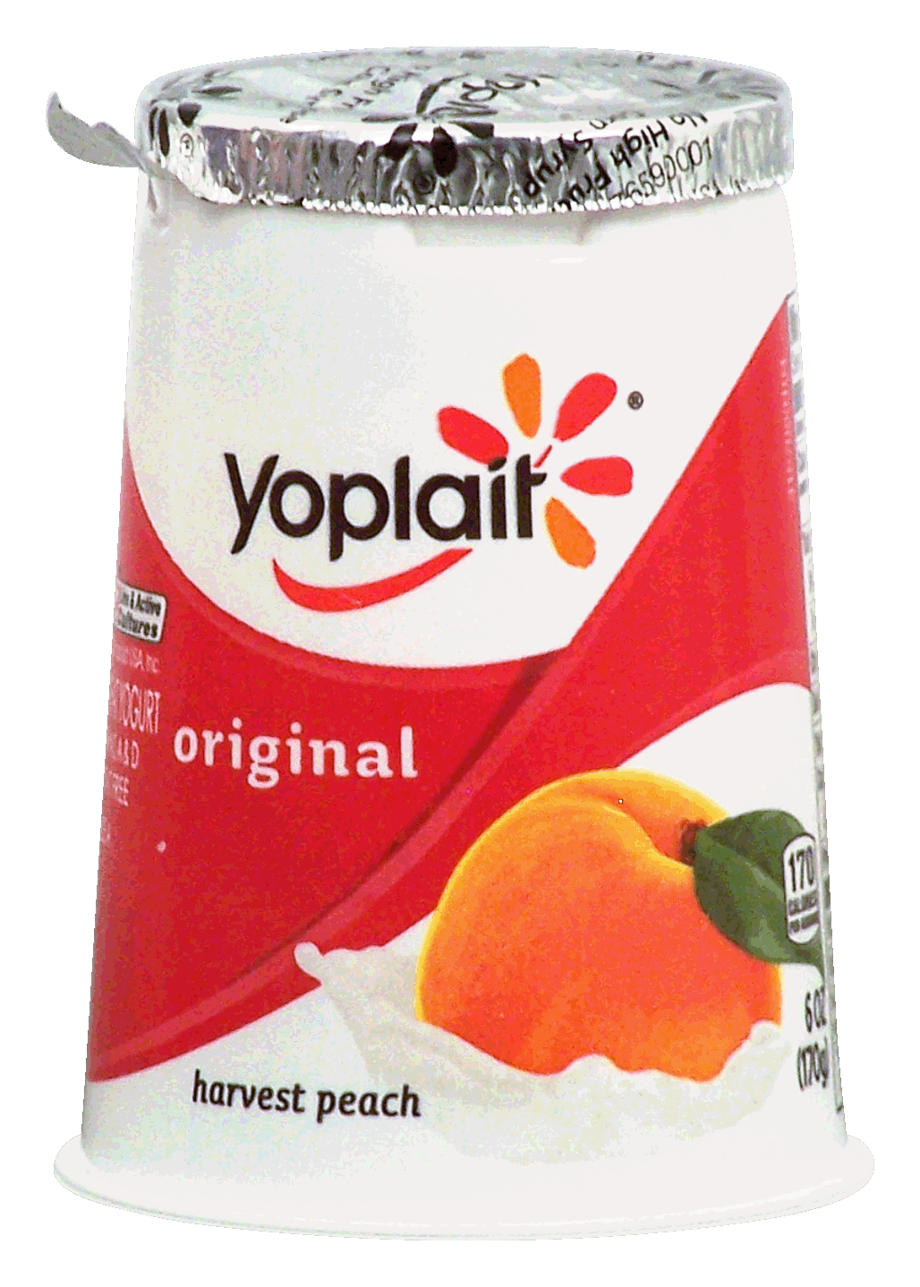 Yoplait Original lowfat yogurt, harvest peach, 99% fat free Full-Size Picture